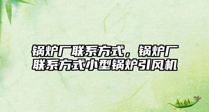 鍋爐廠聯(lián)系方式，鍋爐廠聯(lián)系方式小型鍋爐引風(fēng)機(jī)