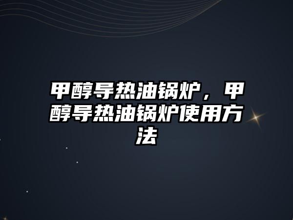 甲醇導熱油鍋爐，甲醇導熱油鍋爐使用方法