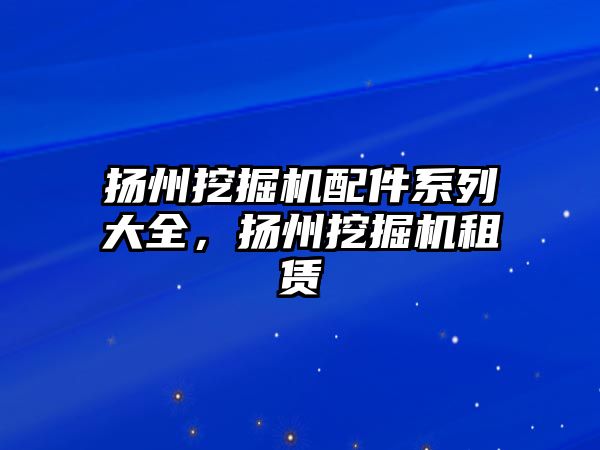 揚州挖掘機配件系列大全，揚州挖掘機租賃