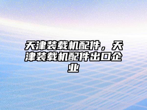 天津裝載機配件，天津裝載機配件出口企業(yè)