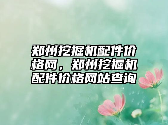 鄭州挖掘機配件價格網(wǎng)，鄭州挖掘機配件價格網(wǎng)站查詢