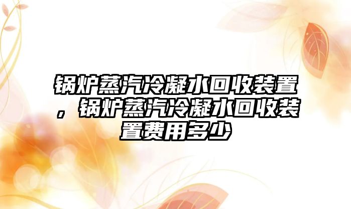 鍋爐蒸汽冷凝水回收裝置，鍋爐蒸汽冷凝水回收裝置費用多少