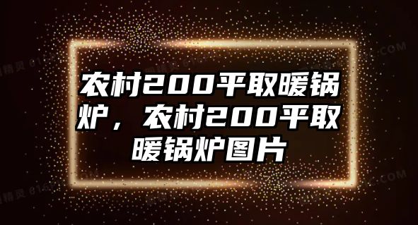 農(nóng)村200平取暖鍋爐，農(nóng)村200平取暖鍋爐圖片