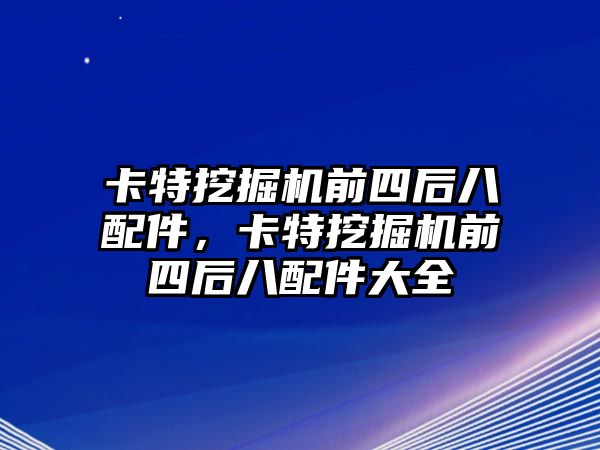 卡特挖掘機前四后八配件，卡特挖掘機前四后八配件大全