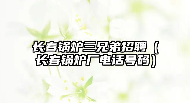 長春鍋爐三兄弟招聘（長春鍋爐廠電話號(hào)碼）