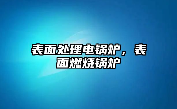 表面處理電鍋爐，表面燃燒鍋爐