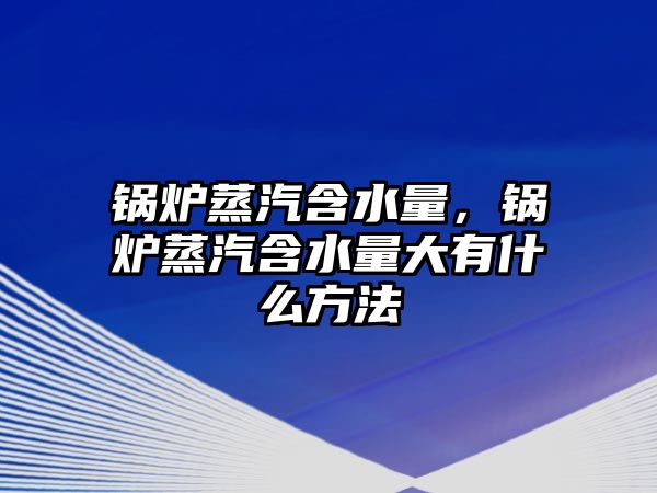 鍋爐蒸汽含水量，鍋爐蒸汽含水量大有什么方法