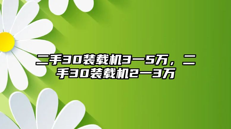 二手30裝載機3一5萬，二手30裝載機2一3萬