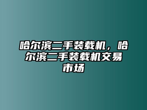 哈爾濱二手裝載機，哈爾濱二手裝載機交易市場