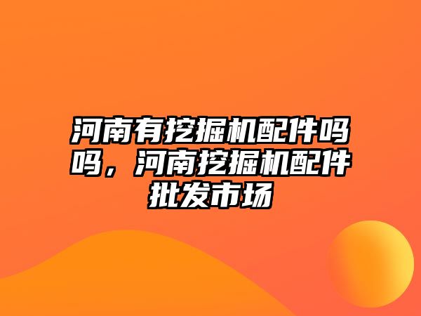 河南有挖掘機配件嗎嗎，河南挖掘機配件批發(fā)市場