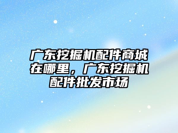 廣東挖掘機配件商城在哪里，廣東挖掘機配件批發(fā)市場