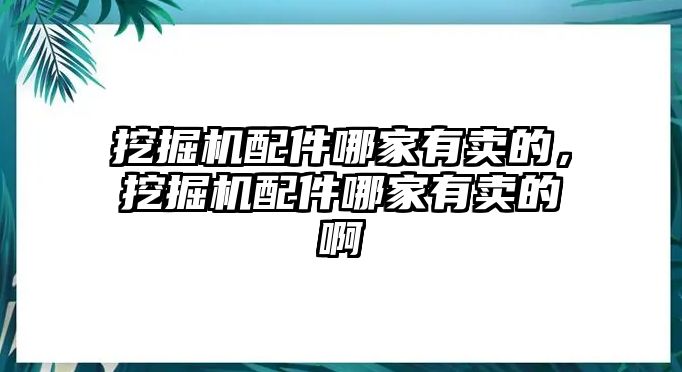 挖掘機(jī)配件哪家有賣(mài)的，挖掘機(jī)配件哪家有賣(mài)的啊