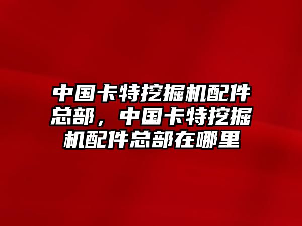 中國卡特挖掘機(jī)配件總部，中國卡特挖掘機(jī)配件總部在哪里