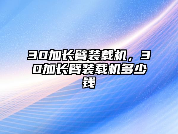 30加長臂裝載機，30加長臂裝載機多少錢