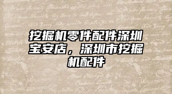 挖掘機(jī)零件配件深圳寶安店，深圳市挖掘機(jī)配件