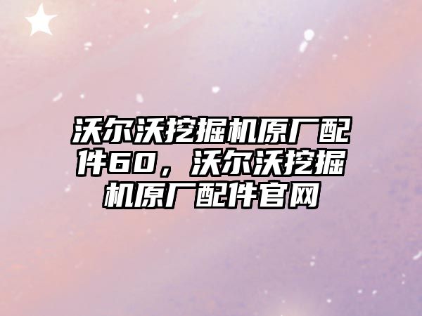 沃爾沃挖掘機(jī)原廠配件60，沃爾沃挖掘機(jī)原廠配件官網(wǎng)