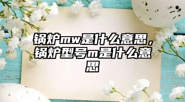 鍋爐mw是什么意思，鍋爐型號(hào)m是什么意思