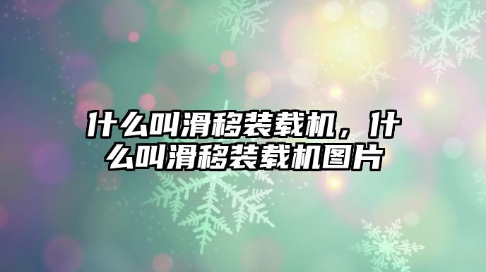 什么叫滑移裝載機，什么叫滑移裝載機圖片