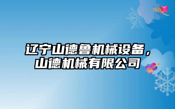 遼寧山德魯機械設備，山德機械有限公司