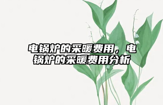 電鍋爐的采暖費(fèi)用，電鍋爐的采暖費(fèi)用分析