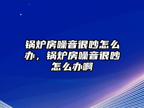 鍋爐房噪音很吵怎么辦，鍋爐房噪音很吵怎么辦啊