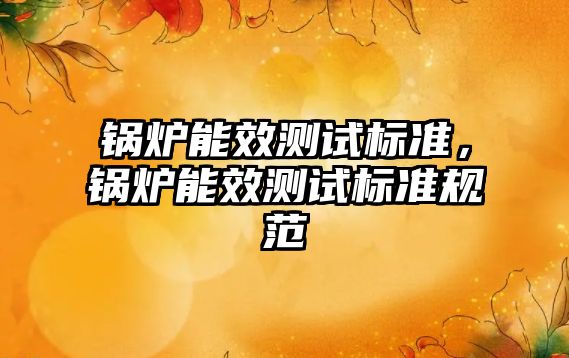 鍋爐能效測試標準，鍋爐能效測試標準規(guī)范