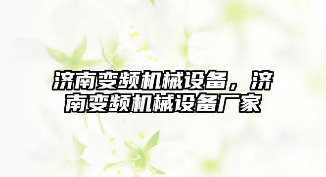 濟南變頻機械設(shè)備，濟南變頻機械設(shè)備廠家