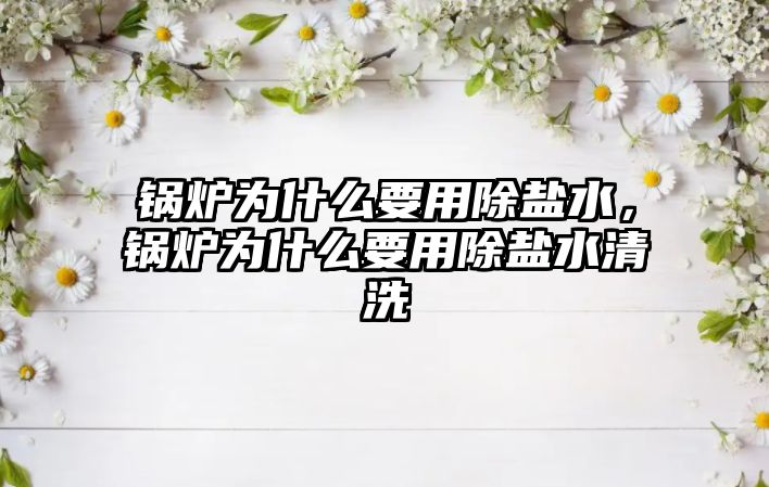 鍋爐為什么要用除鹽水，鍋爐為什么要用除鹽水清洗