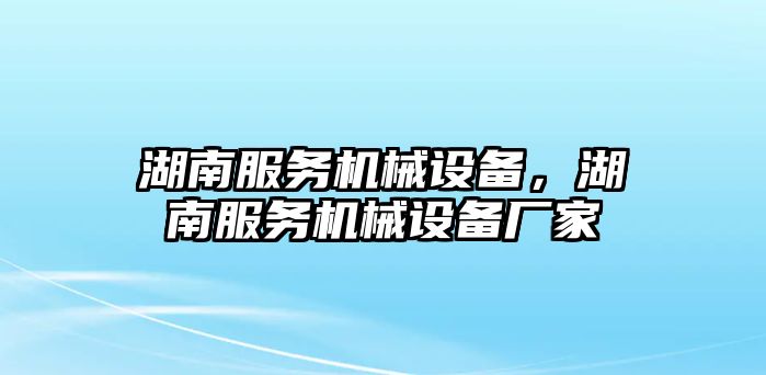 湖南服務(wù)機(jī)械設(shè)備，湖南服務(wù)機(jī)械設(shè)備廠家