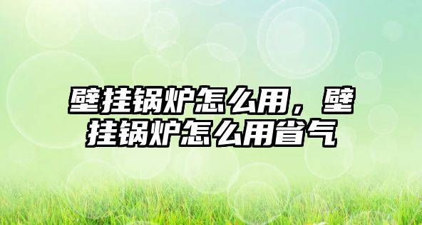 壁掛鍋爐怎么用，壁掛鍋爐怎么用省氣