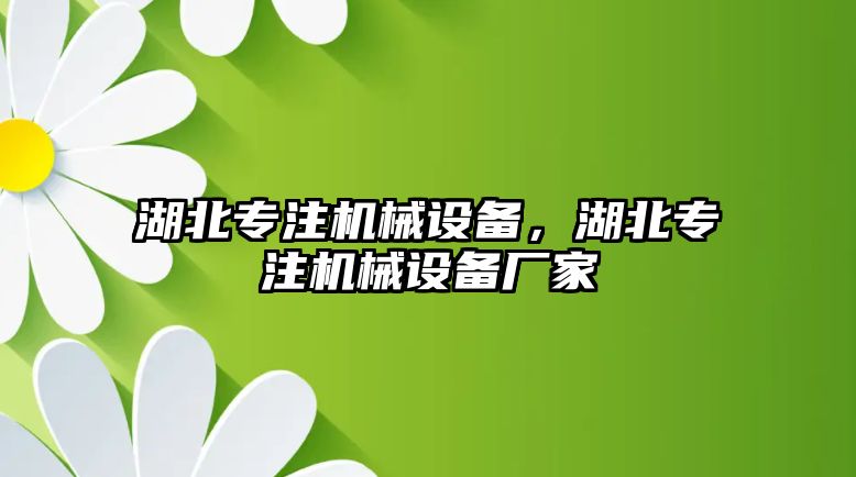 湖北專注機械設備，湖北專注機械設備廠家