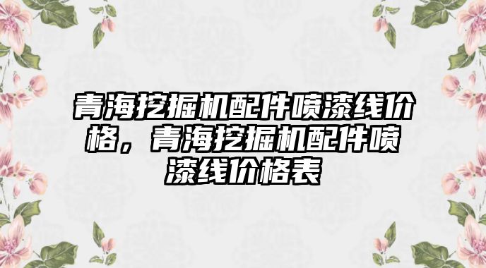 青海挖掘機配件噴漆線價格，青海挖掘機配件噴漆線價格表