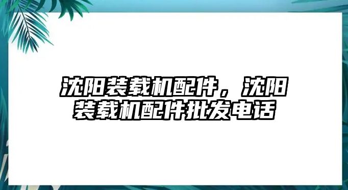 沈陽裝載機配件，沈陽裝載機配件批發(fā)電話