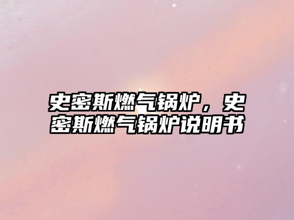 史密斯燃氣鍋爐，史密斯燃氣鍋爐說明書