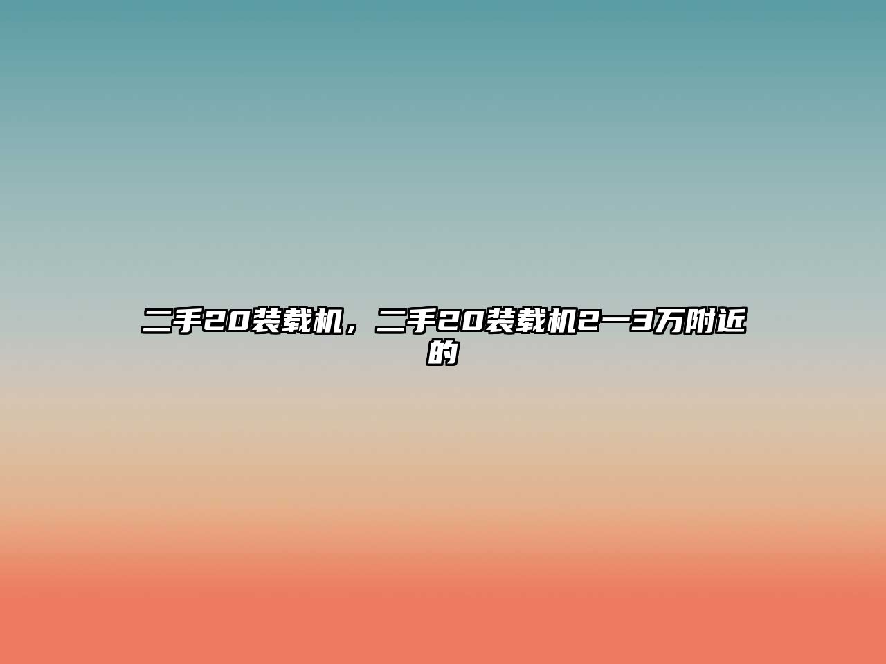 二手20裝載機，二手20裝載機2一3萬附近的