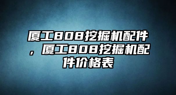 廈工808挖掘機配件，廈工808挖掘機配件價格表