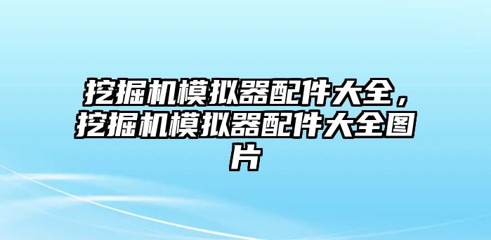 挖掘機(jī)模擬器配件大全，挖掘機(jī)模擬器配件大全圖片