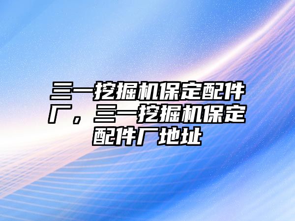 三一挖掘機(jī)保定配件廠，三一挖掘機(jī)保定配件廠地址