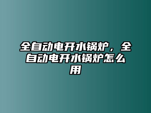 全自動(dòng)電開(kāi)水鍋爐，全自動(dòng)電開(kāi)水鍋爐怎么用