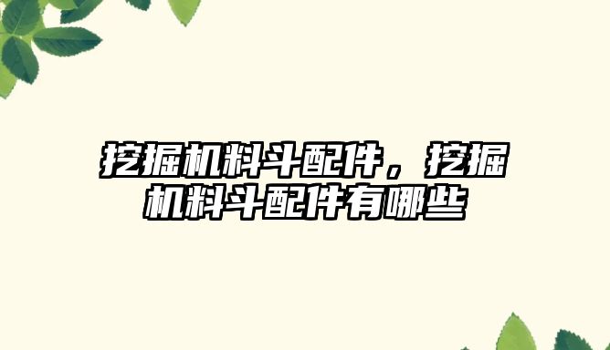 挖掘機料斗配件，挖掘機料斗配件有哪些