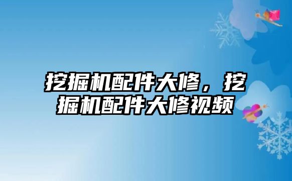 挖掘機配件大修，挖掘機配件大修視頻