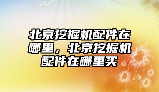 北京挖掘機配件在哪里，北京挖掘機配件在哪里買