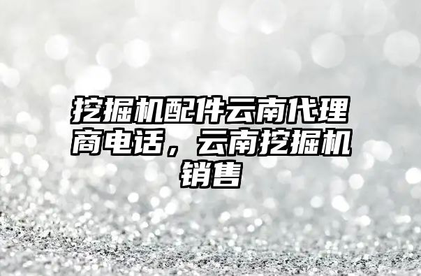 挖掘機配件云南代理商電話，云南挖掘機銷售