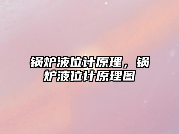 鍋爐液位計原理，鍋爐液位計原理圖