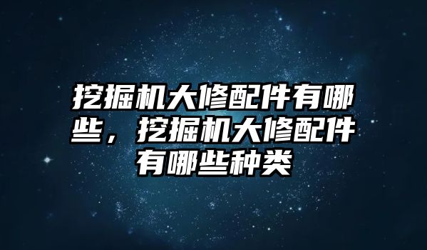 挖掘機(jī)大修配件有哪些，挖掘機(jī)大修配件有哪些種類