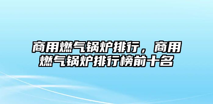 商用燃?xì)忮仩t排行，商用燃?xì)忮仩t排行榜前十名