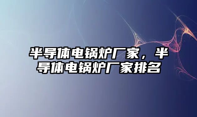 半導(dǎo)體電鍋爐廠家，半導(dǎo)體電鍋爐廠家排名