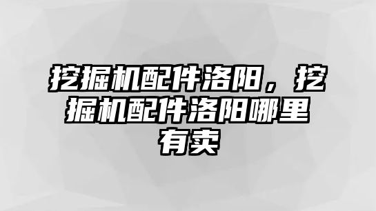 挖掘機配件洛陽，挖掘機配件洛陽哪里有賣