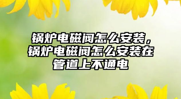 鍋爐電磁閥怎么安裝，鍋爐電磁閥怎么安裝在管道上不通電