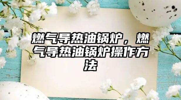 燃?xì)鈱?dǎo)熱油鍋爐，燃?xì)鈱?dǎo)熱油鍋爐操作方法